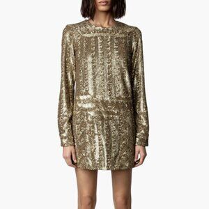 NWT Zadig & Voltaire Roysse Sequin Dress S Small